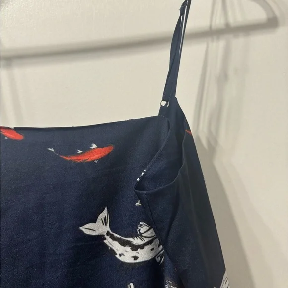 Jean-Pierre Klifa Paris Spaghetti Strap Dress. Size S. Color Blue. Orang… - Picture 5 of 9